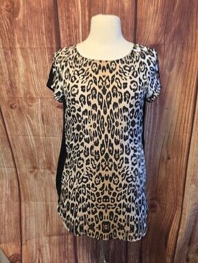 Chico's Black Label Top Size 00(XS/2) Leopard